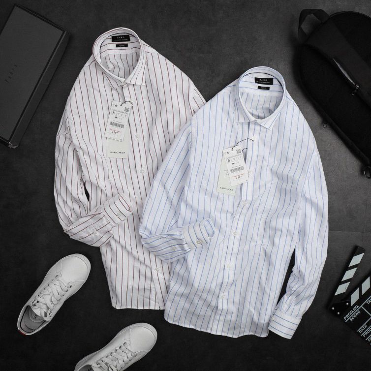 Shirt ZARA Man White Stripe 2C